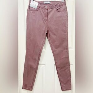 New Next Dust pink Jeans Skinny Mid Rise Size 10